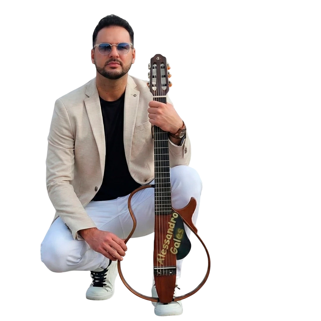 Alessandro Galas mit Gitarre