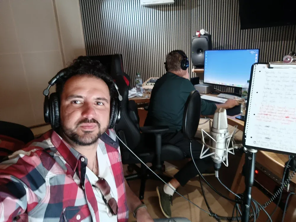 Alessandro Galas im Tonstudio
