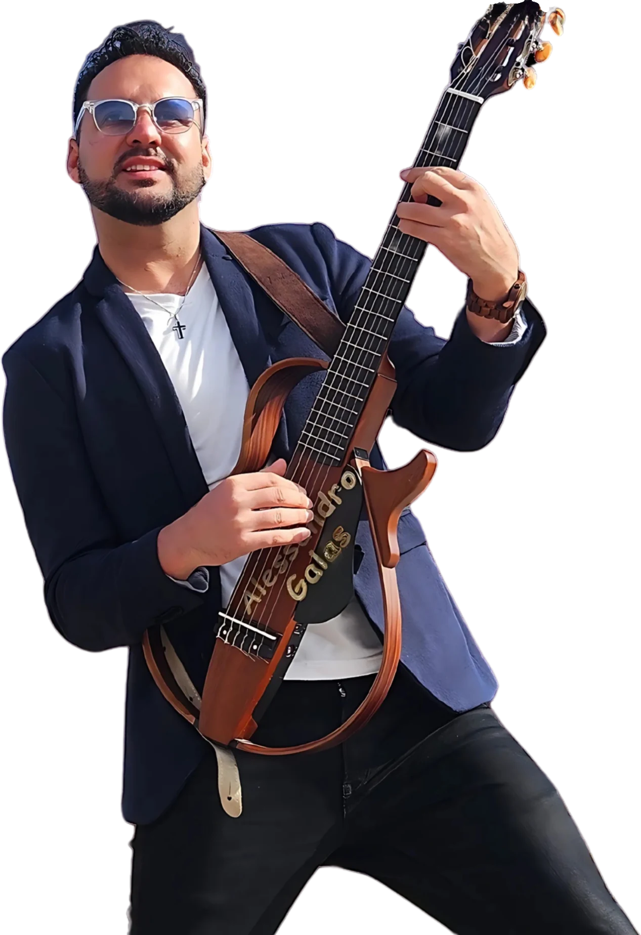 Alessandro Galas spielt Gitarre
